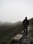 SX20643 Wouko walking down Pyg Track, Snowdon.jpg